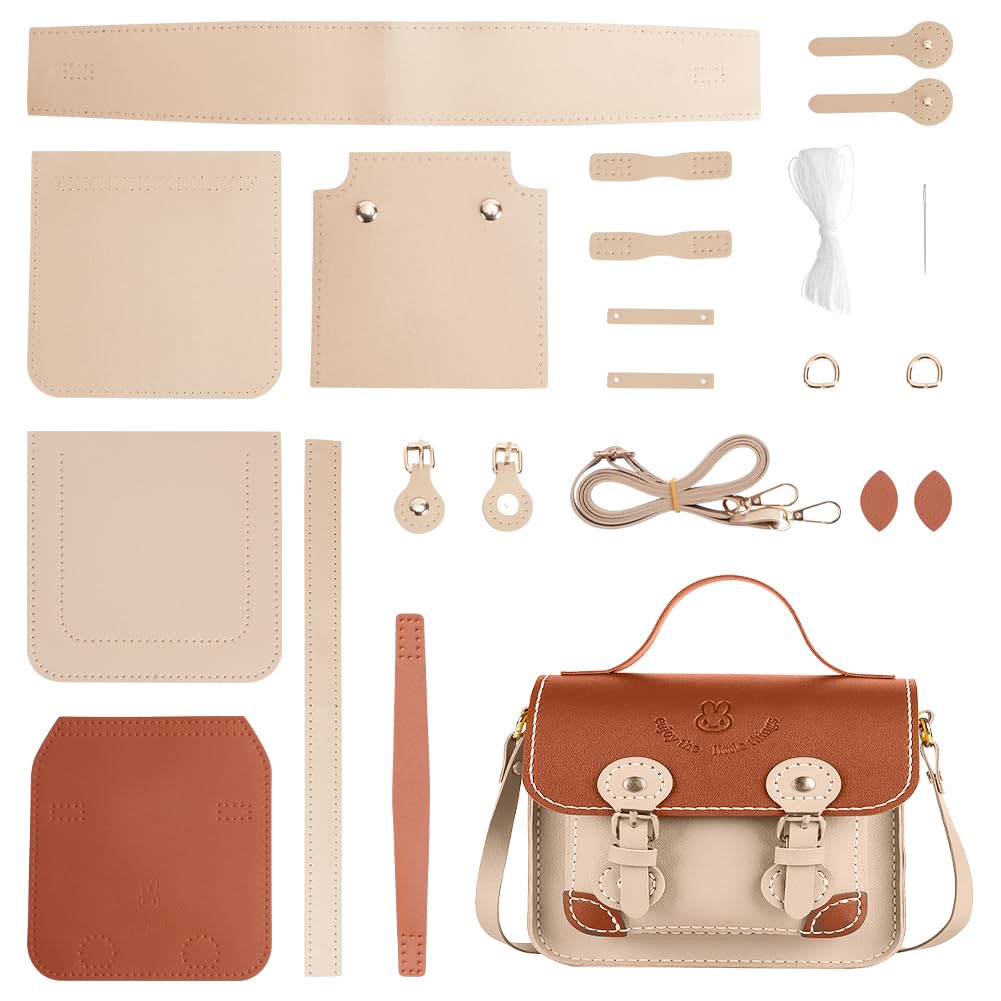 Amazon.com: WADORN DIY PU Leather Shoulder Bag Making Set, PU